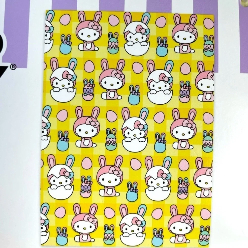 NWT HELLO KITTY YELLOW EASTER BUNNY EGG THROW BLANKET